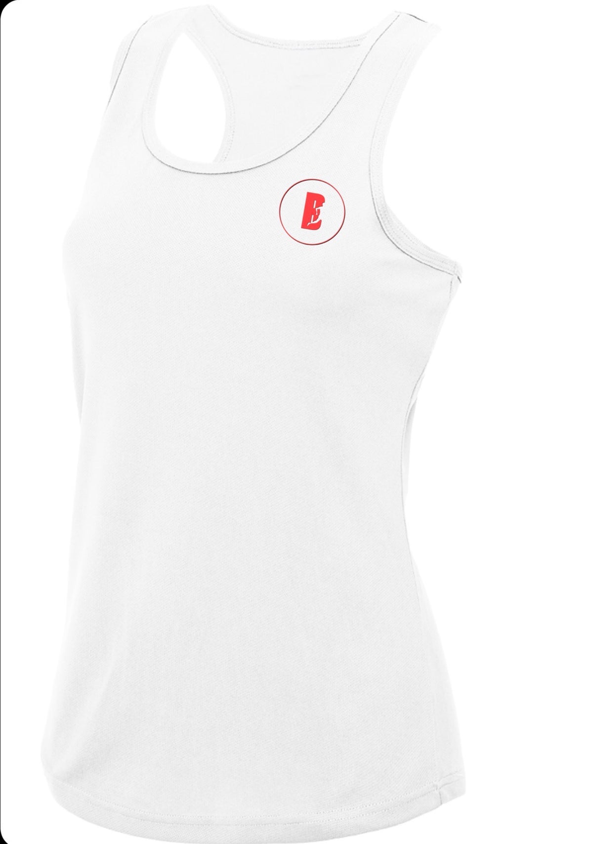 White Women's running vest