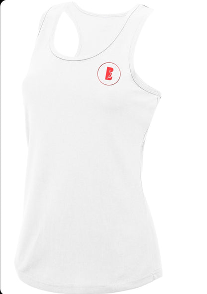 White Women's running vest