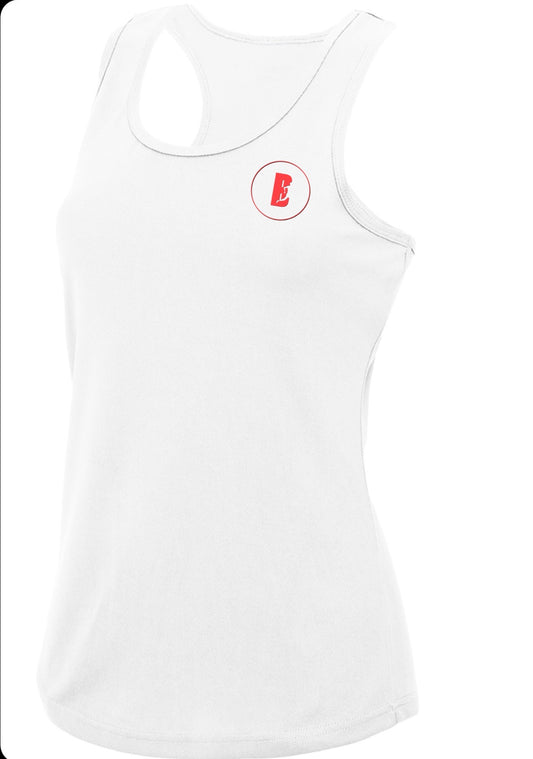 White Women's running vest