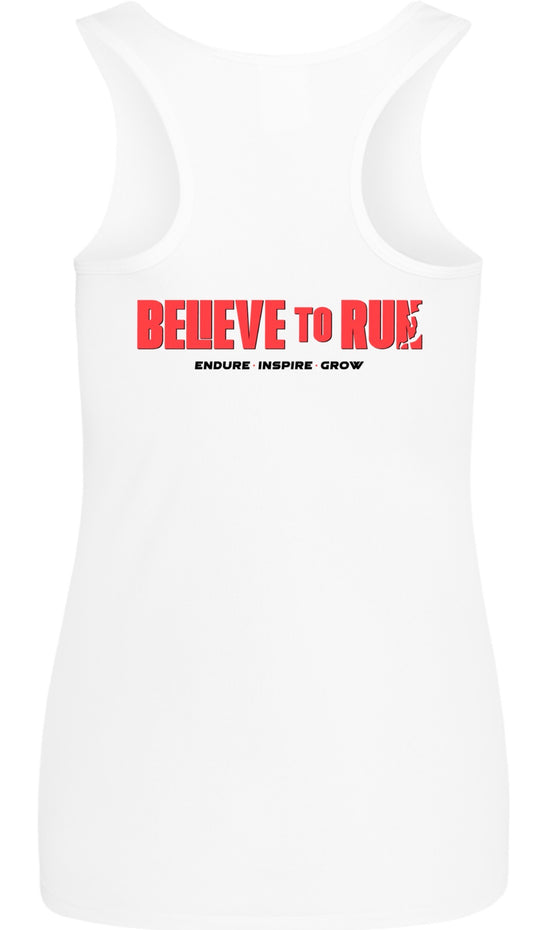 White Women's running vest