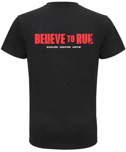 Women's Black running t-shirt