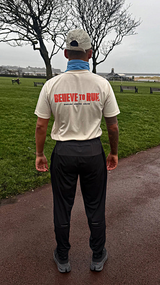 Cream running t-shirt